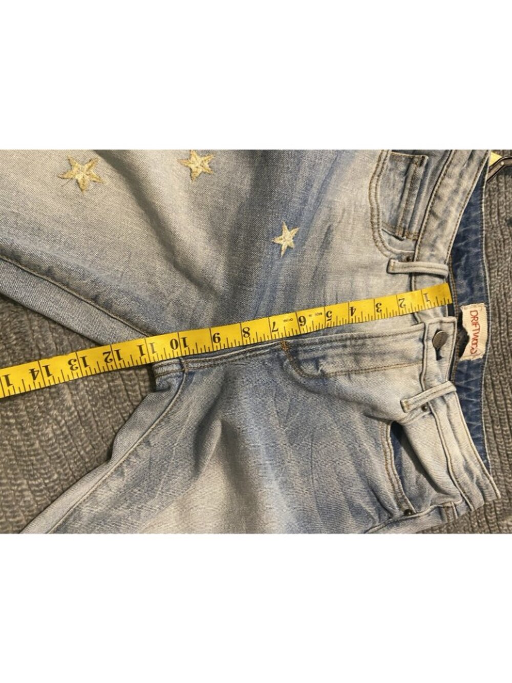 Driftwood "Izelle" jean Highrise Embroidered Star 26 - Picture 8 of 9